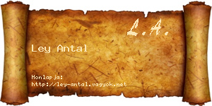 Ley Antal névjegykártya